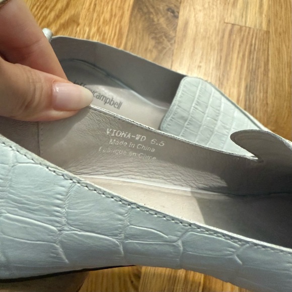 Jeffrey Campbell White Croc-Embossed Black Patent Leather Viona Loafers - Picture 3 of 5